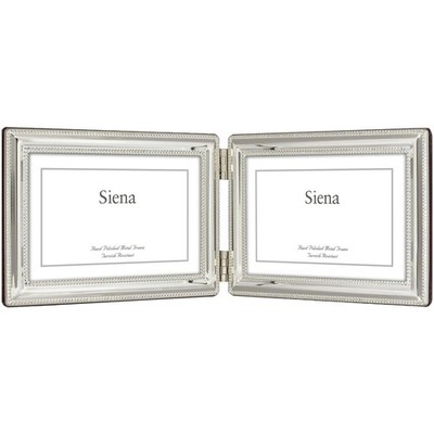 Double Border Bead Silver Picture Frame, Tarnish Resistant Finish, Perfect Ph...