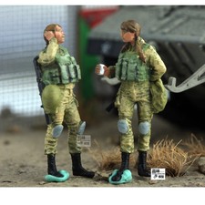 Handmade 1/72 Israeli Female Armored 2 Soldiers Finished Model Toys