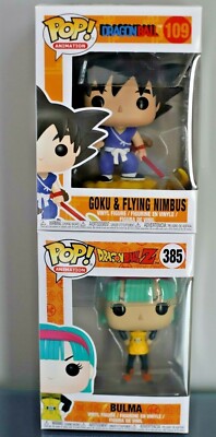 コミック・アニメ Funko Pop DragonBall Bulma and Goku POP! Animation: Dragon Ball, Bulma & Goku w/ Flying Nimbus (2-Pack