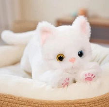 White Kitten Cat 18 Inch Pillow Stuffed Animal Plush Toys Doll Kids Gifts