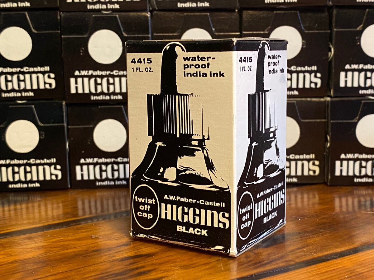 Higgins - Higgins Waterproof India Ink for Art/Technical Pens, Black, 32 oz Bottle, Sold as 1 EA Higgins - Higgins Waterproof India Ink for Art/Technical Pens, Black, 32 oz Bottle, Sold as 1 EA