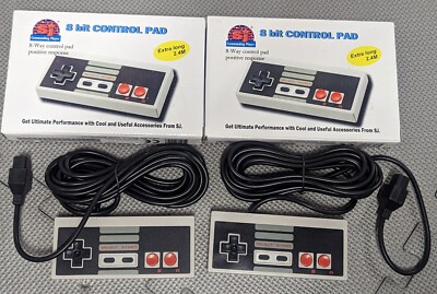 2 NES 8 BIT CONTROLLER 7.88 FT CORD FOR NINTENDO  