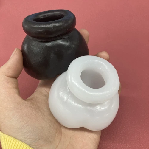 Silicone Chastity Cage Ball Bag Scrotal Restraints Testicles Stretcher for Male - Picture 35 of 35