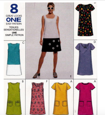 LOT OF 2 PATTERNS:  MCCALL 8818 & 7885 , LOVELY, NEW ,EASY, LQQK!!!