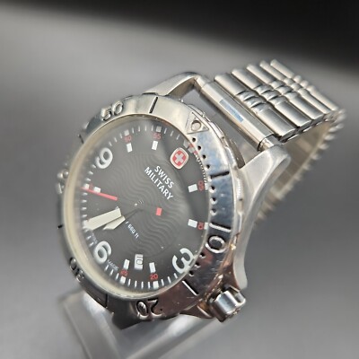 Vintage Swiss Military Men's Dive Watch 200M WR 7217x Wenger SM