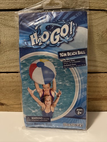 2 Arm Floats H2O GO Inflatable Swim Armbands Floaties Pool Kids + 16” Beach Ball - Picture 5 of 6