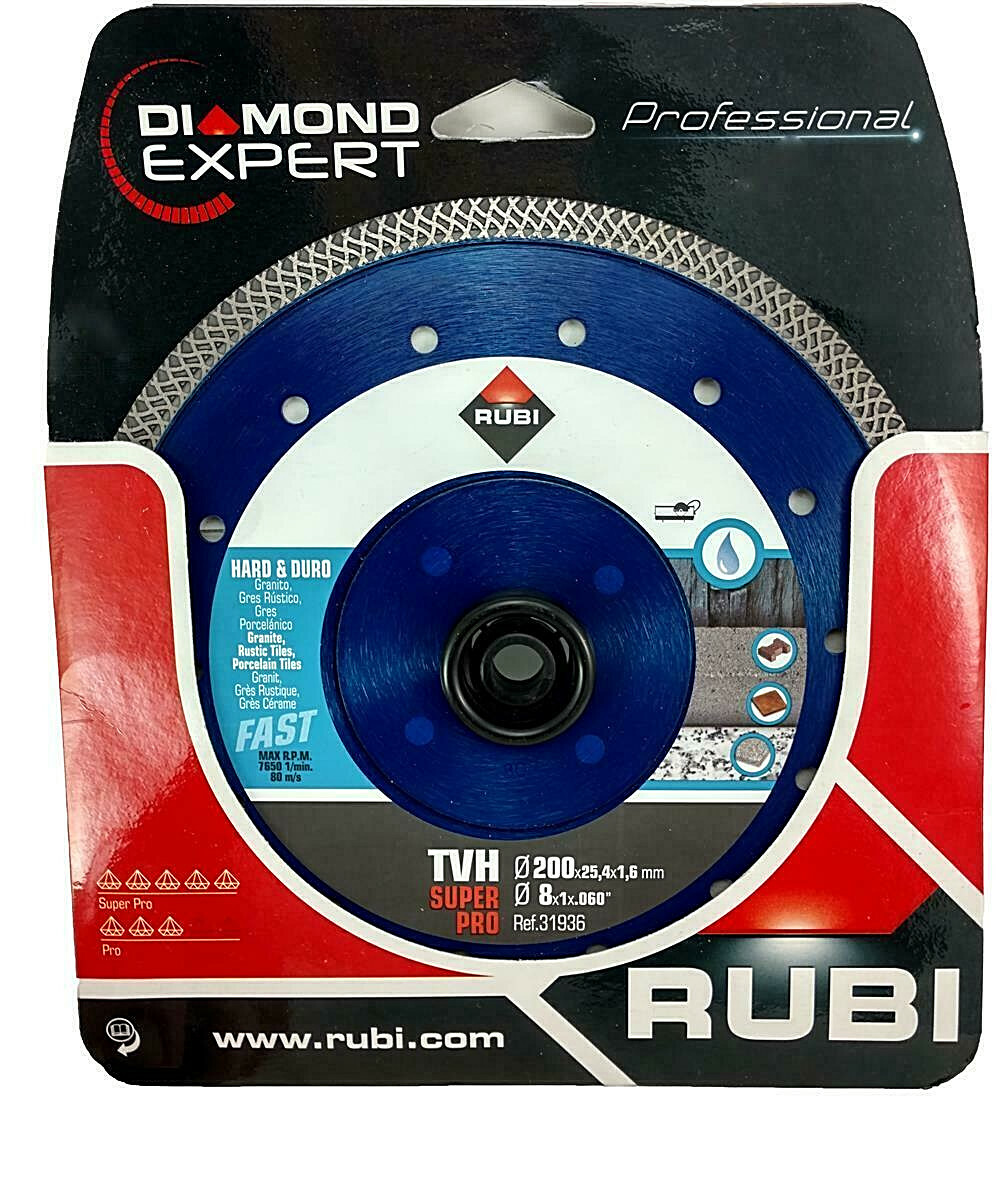 Rubi TVH SUPERPRO 200 x 25,4 x 1,6mm Diamanttrennscheibe für harte
