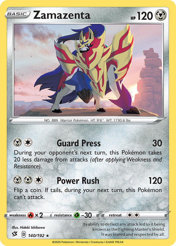 Zamazenta 140/192 Rare Rebel Clash Pokemon TCG
