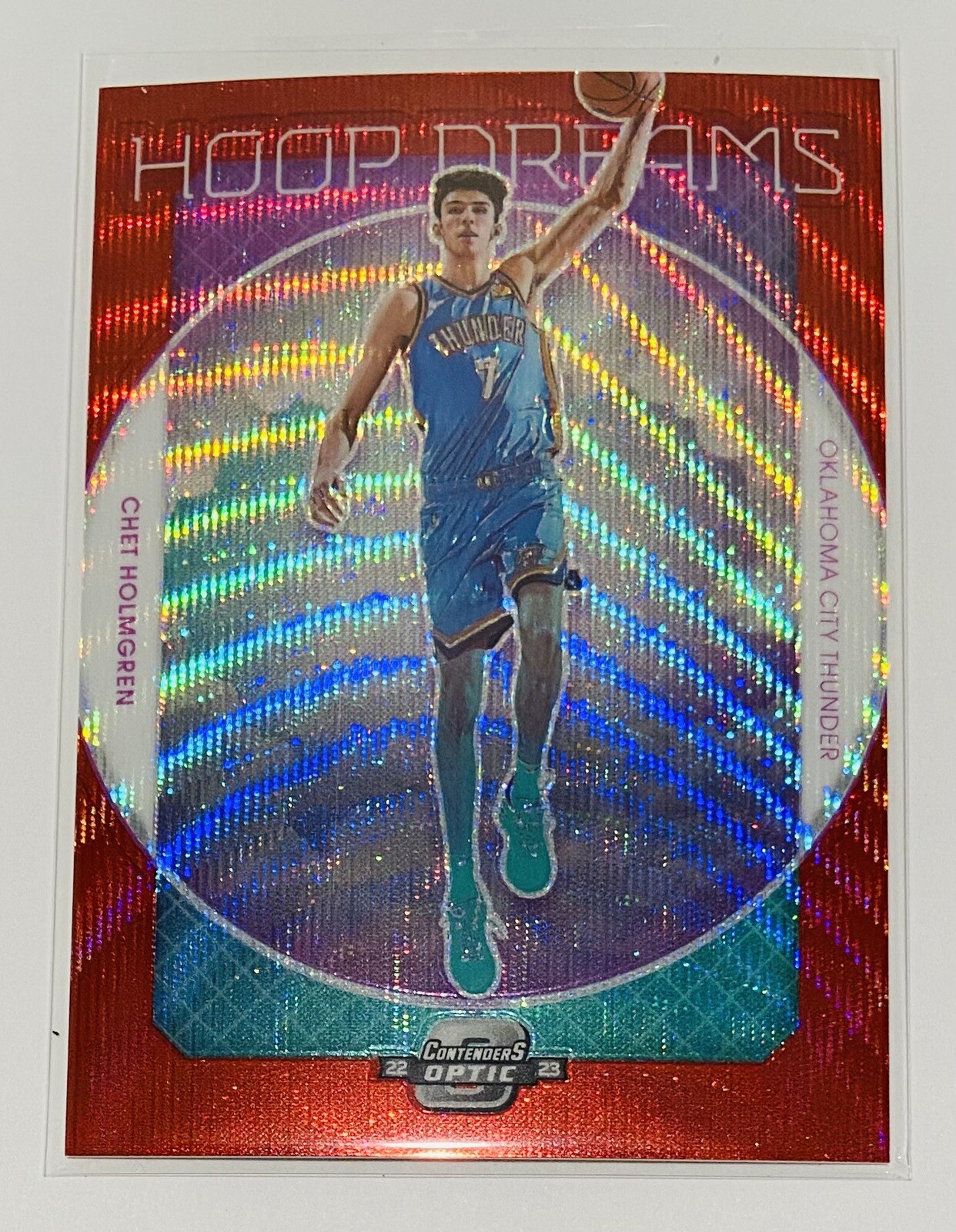 2022-23 Panini Contenders Optic Red Wave Hoop Dreams Chet Holmgren Rookie RC #18