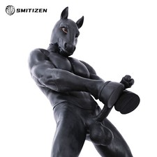 Smitizen Black Silicone Horse Pant with Penis Animal Pant for Halloween Party