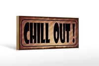 Holzschild Spruch 27X10 Cm Chill Out Holz Deko Schild Wooden Sign