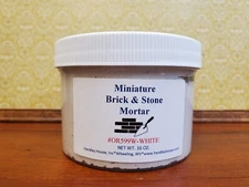 Pre Mixed Mortar Grout Mix for Dollhouse Miniature Bricks Stone Tile White 16 oz