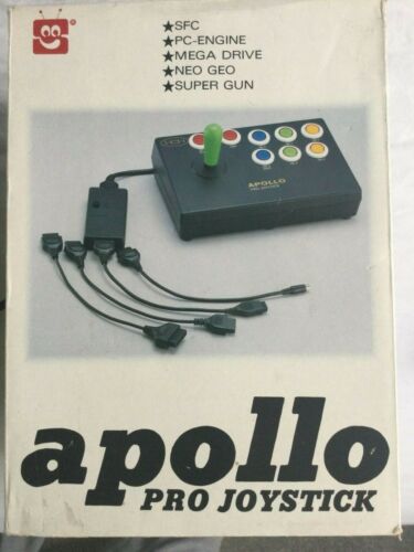 NEO GEO SNES - SEGA MEGA  APOLLO PRO JOYSTICK MICRO SWITCHED JOYSTICK BOXED RARE - Picture 1 of 4