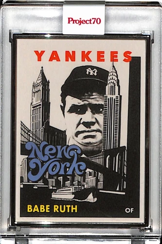 2021 TOPPS PROJECT 70 #367 BABE RUTH BY FUCCI P70 AP SILVER FRAME 50/51