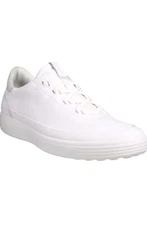 ECCO Men's Soft 7 Luxe Sneaker Bright White Shadow Leather EU 46 Size 12 - 12.5