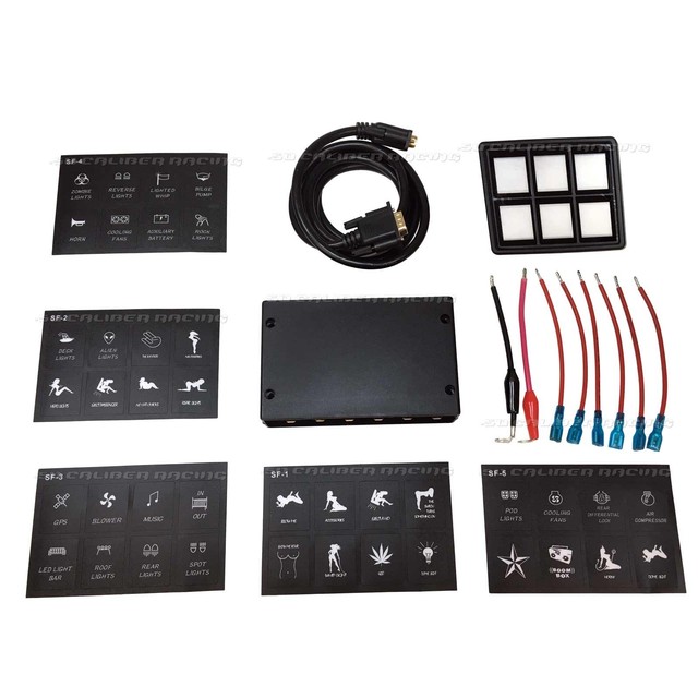 6 Switch Slim Touch Control Panel for Boats RV's Campers with 12V Pod