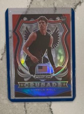 2020-21 prizm draft picks lamelo ball crusade 83 red white blue prizm