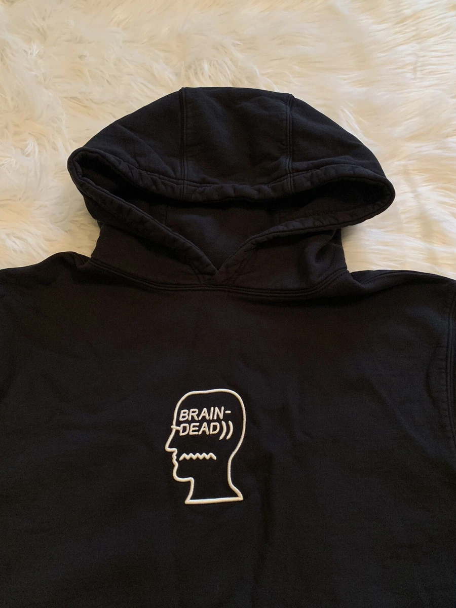 Brain dead black hoodie sales