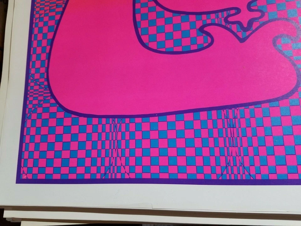 LOVE PSYCHEDELIC VINTAGE 1970's HIPPIE HEADSHOP BLACKLIGHT POSTER -NICE! - Image 4 of 4