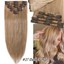 thumbnail 25 - 7pcs 15" 18" 20" 22" Clip In Remy Real 100% Human Hair Extensions Full Head N206
