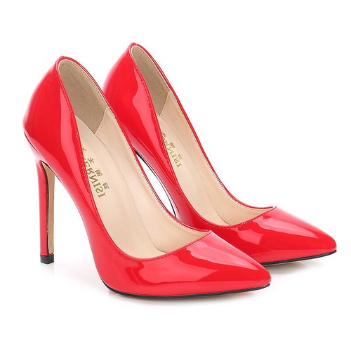 Zapatos de salón travesti de tacón alto para hombre y mujer drag queen negros patentes tacones de cuero - Imagen 5 de 16