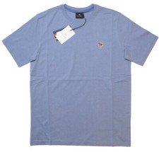 Image of Paul Smith Mens Zebra Badge Regular Fit Short Sleeve Tee T-Shirt in Sky Blue