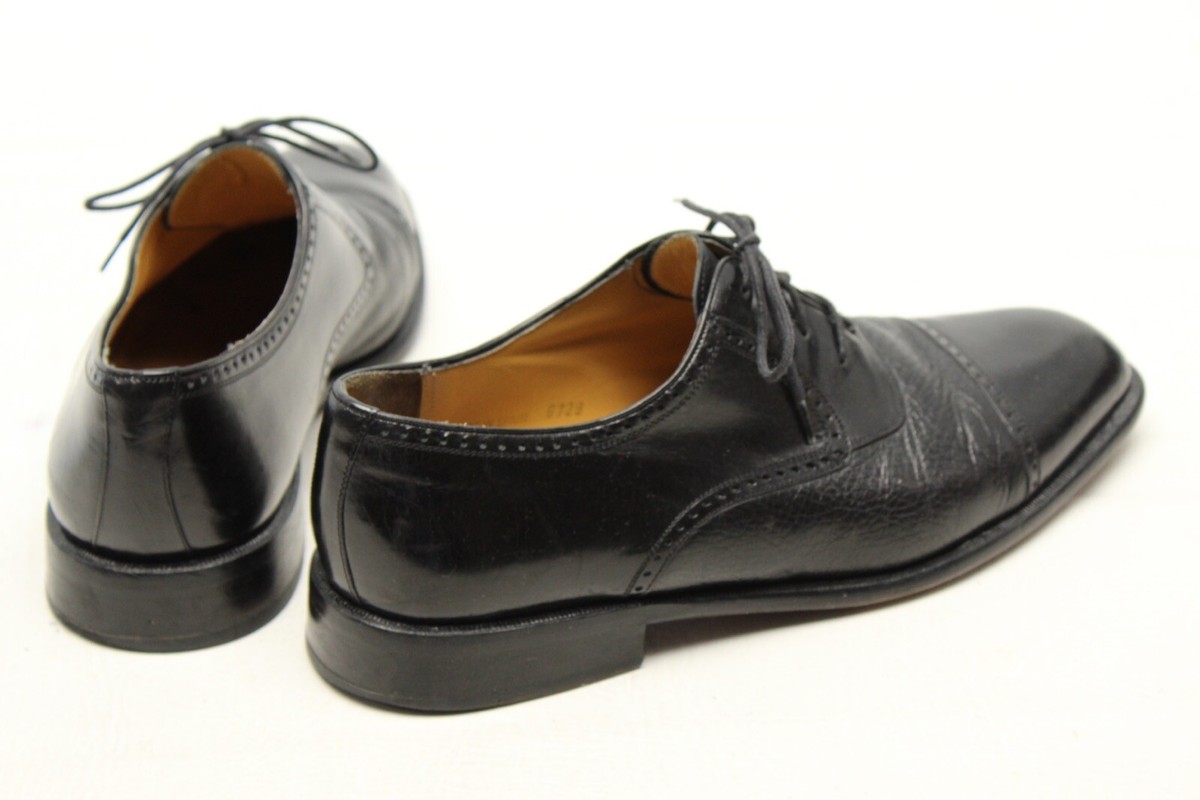 Mezlan Shoes Mens 12M Black Leather Deerskin Oxford Brogue Nicola Career Event Mezlan Nicola Mens Dress Shoes 10 M Black Deerskin Leather  main image 2