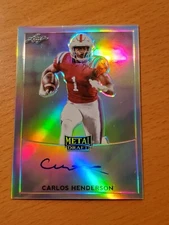 2017 Leaf Metal Draft #BACH1 Carlos Henderson LA Tech Rookie WR Auto