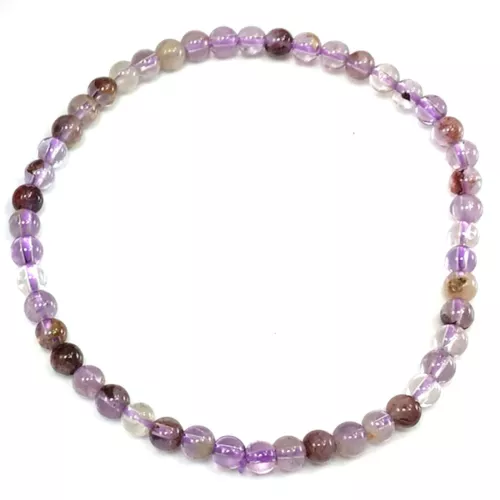 Handmade Gemstone Natural Super Seven Crystal Beaded Bracelet 7.5" 4 6 8 10 12mm - Picture 10 of 29