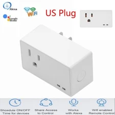 Smart Plug WiFi US 10A Outlet Swtich Work With Echo Alexa Google Home APP Remote