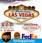 Sign with LED Metal Vintage Neon Signs Gift Welcome to Las Vegas for Bar Decor