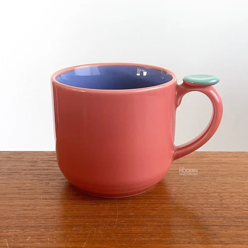 1 Lindt Stymeist Colorways Thumbprint Coral Salmon Mug Memphis Retro 80s