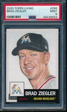 2020 Topps Living Set #286 Brad Ziegler PSA 9 Mint SP Short Print Card