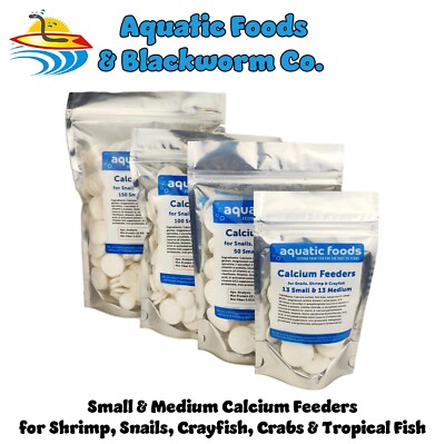Small & Medium Calcium Feeder Discs. Shrimp, Snails, Crabs, Crayfish, Tropicals