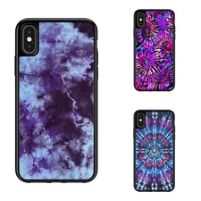 texture Tie Dye Purple Shockproof Cover For Apple iPhone Samsung Galaxy