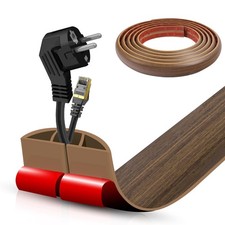 10FT Floor Cord Cover Cable Hider Self Adhesive Floor Cable Protector Misty Brow