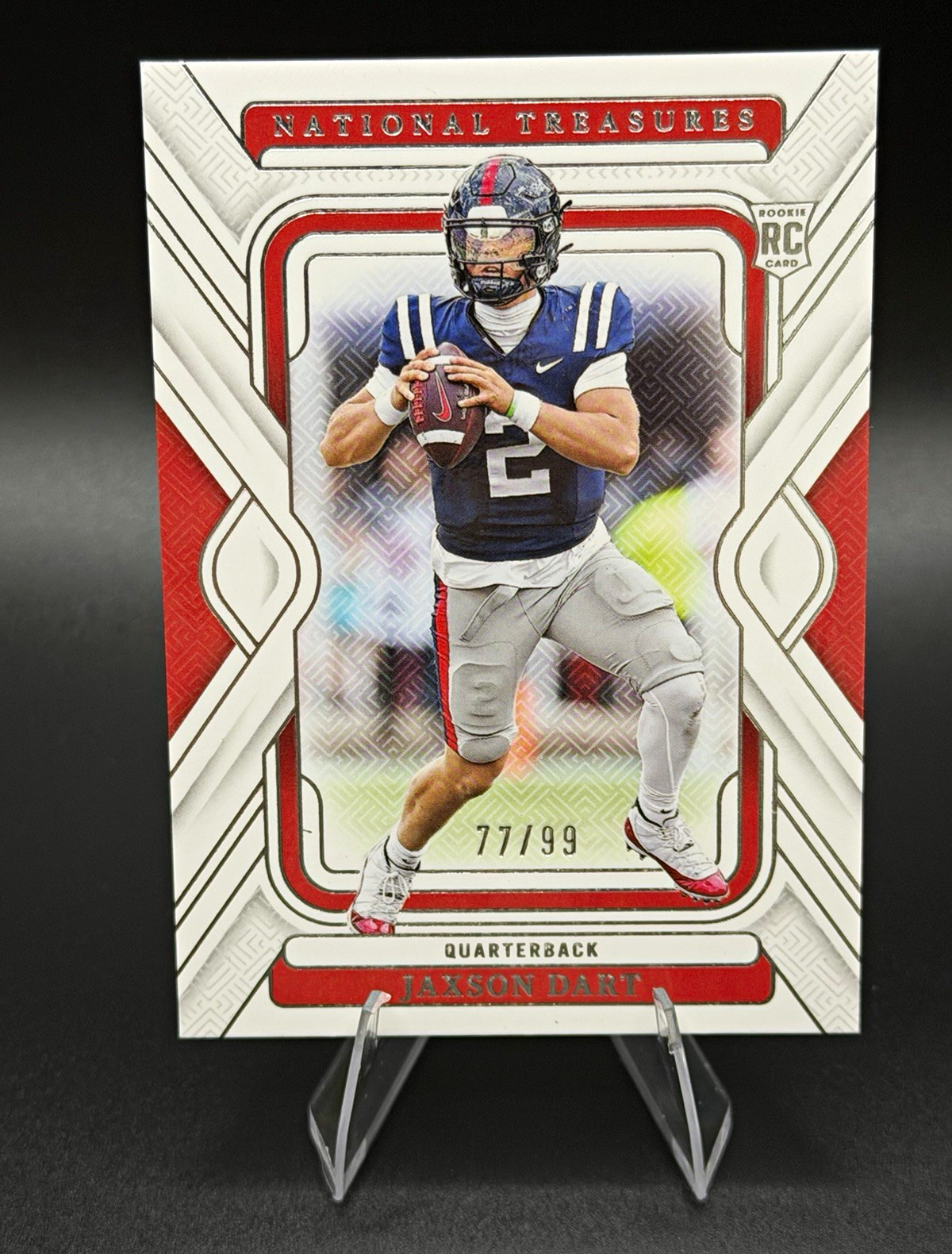 Jaxson Dart #6 Football Cards 2025 Panini National Treasures Collegiate trading card — raw and PSA graded price guide
