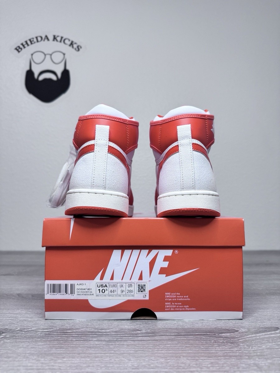 Size 10.5 - Nike Air Jordan 1 KO Rush Orange White DO5047-801