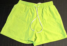 Lululemon Men's Mesh Swim Shorts Neon Yellow Size M Drawstring Pockets