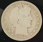 1899-P Barber Half Dollar US 90% Silver Coin Fifty Cents 50c FREE SHIPPING