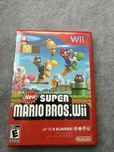 New Super Mario Bros. Wii (Nintendo Wii, 2009) Complete w/Manual