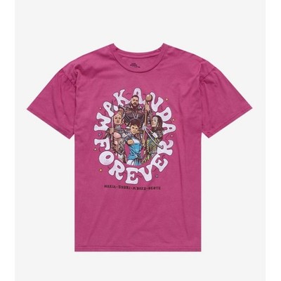 Marvel Black Panther: Wakanda Forever Group Shot Pink T-Shirt Size 2X New