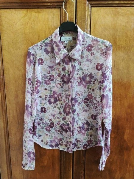 Women Jigsaw Shirt Multicolor Chiffon 34