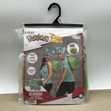 NEW Adult Pok mon BULBASAUR Headpiece  Bulb 2pc Halloween Costume Accessory Kit