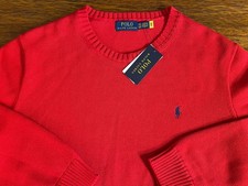 Polo Ralph Lauren Men 100 Cotton Crew Neck Jumper Red Size XXL