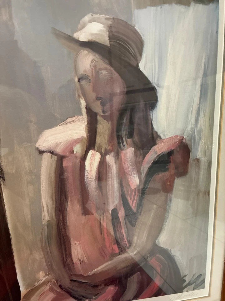 Impresión de arte de retrato de mujer modernista enmarcada grande - Galería enmarcada - 24x31 pulgadas Foto 2 de 4