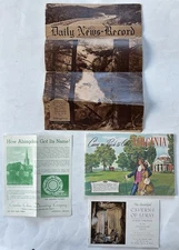 1930s-50s VIRGINIA EPHEMERA ABINGDON LURAY CAVERN DAILY NEWS RECORD HARRISONBURG