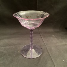 Moser Alexandrite Beaded Stem 5 3/4” Champagne Goblet