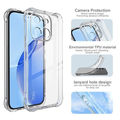 IMAK For Realme 16 Pro 5G, Shockproof 4 Airbags Soft Rubber Clear Case Cover