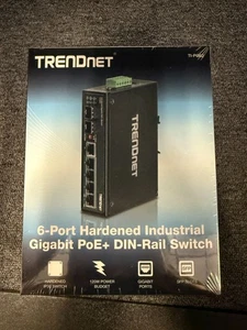 NEW TRENDNET TI-PG62 6-Port Gigabit durci PoE+ Interrupteur réseau DIN-Rail